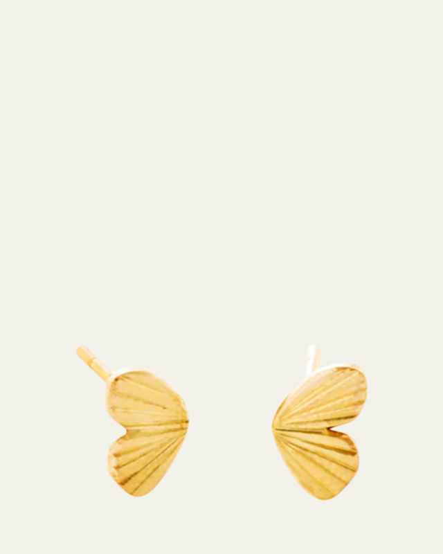 18K Tiny Baby Asterope Single Wing Stud Earrings